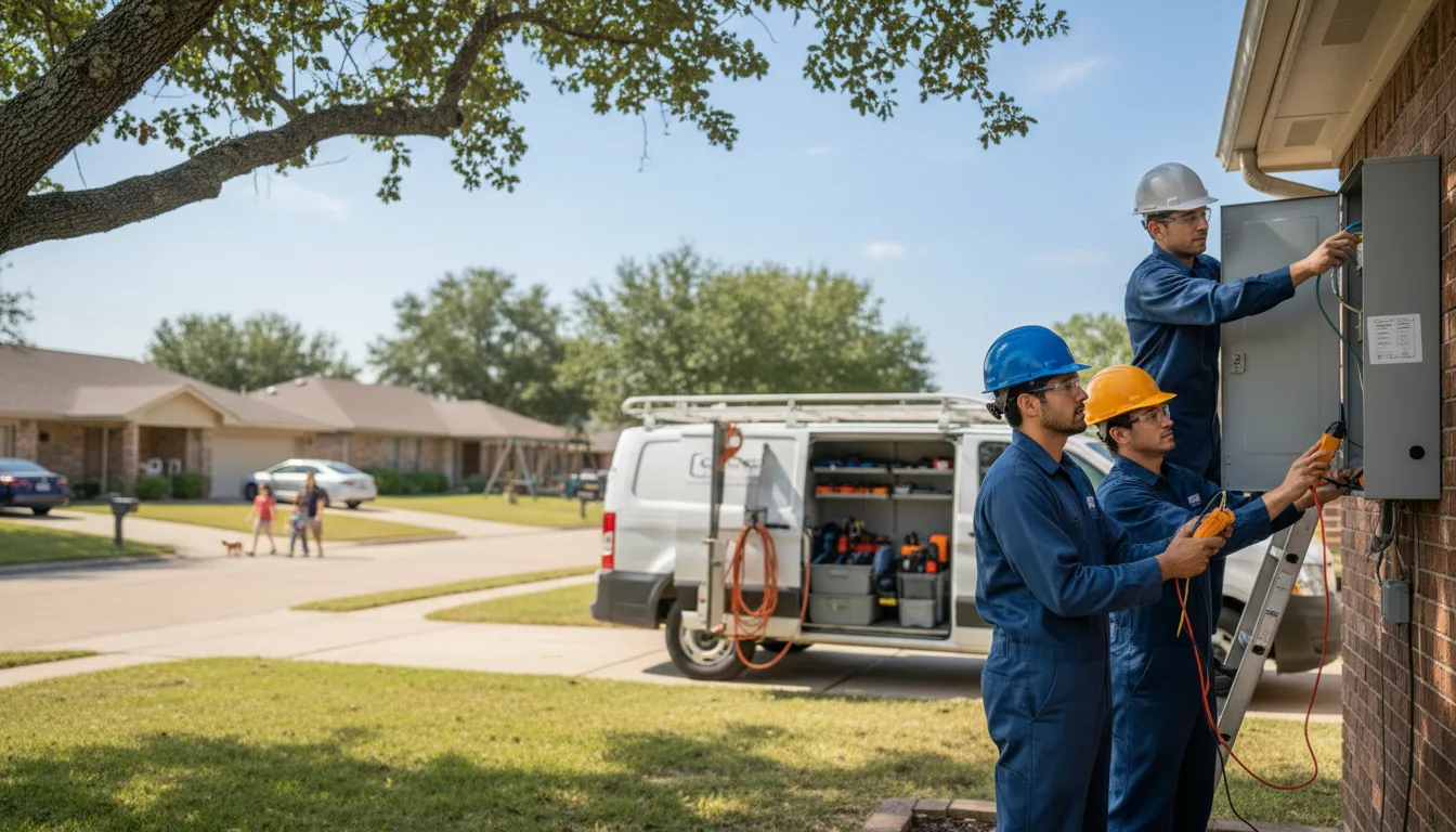 Certified electrician providing emergency electrical services in Pipe Creek, TX
